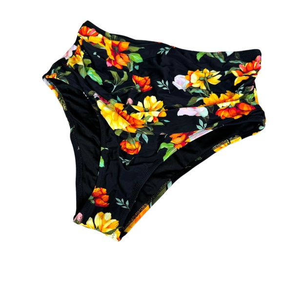 Cupshe Sweet Floral High Waisted Bikini Bottom M - Picture 3 of 8